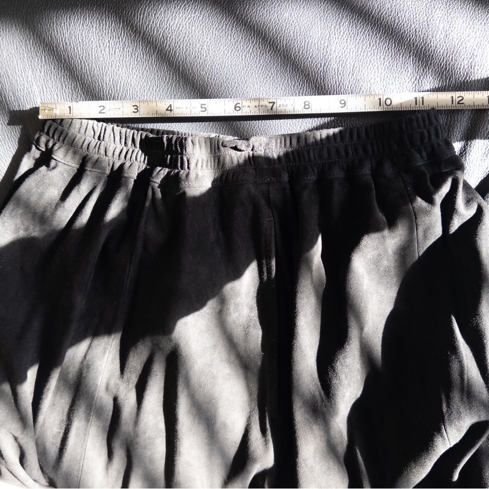Eskandar Suede Black Maxi Skirt, Elastic Waistband,โ Neiman Marcus, Size ~1-5 - Picture 7 of 8
